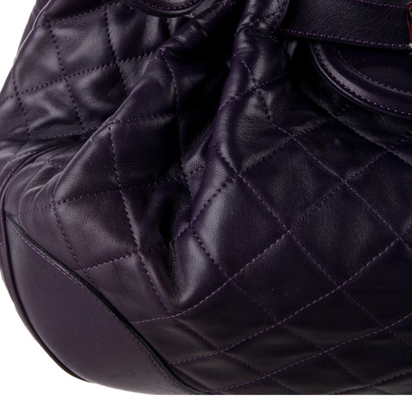 Moschino Purple Leather Tote Bag - Picture 12 of 17